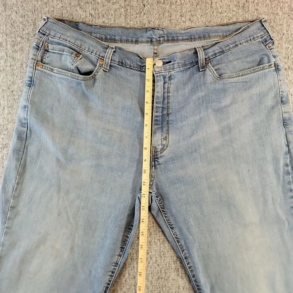 Levi's 541 Athletic Taper Jeans Men's 44x32 Light Wash Distressed Paint Stained